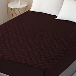 RF RELAXFEEL Brown Polyester Water Resistant Fitted Mattress Protector-picture-15