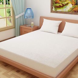 Adbeni Home White 200 GSM Waterproof Terry Cortridge Cotton Size Size Mattress Protector-image-28