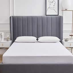 Comfowell White Cotton Fitted Water Resistant Mattress Protector-image-125
