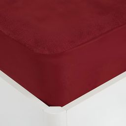 Comfowell Maroon Cotton Fitted Queen Size Water Resistant Mattress Protector-picture-26