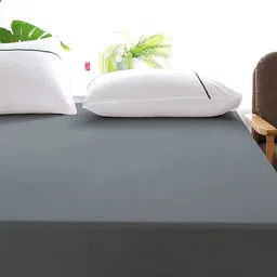 Adbeni Home Grey 200 GSM Terry Cortridge Cotton Single Size Mattress Protector-picture-16