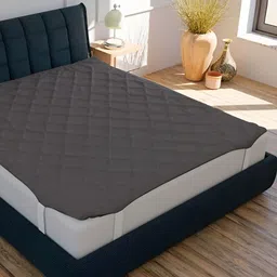 RF RELAXFEEL Grey Water Resistant Elastic Strap Mattress Protector-image-9