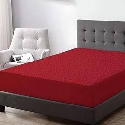 Comfowell Maroon Cotton Water Resistant Mattress Protector-picture-32