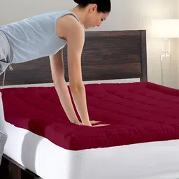 Comfowell Maroon Cotton Water Resistant Mattress Protector-image-98