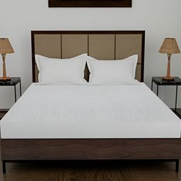 Comfowell White Fitted Cotton Queen Water Resistant Mattress Protector-image-46