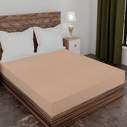 AJISH Beige Terry Cotton 210 GSM Water Resistant Mattress Protector-image-10