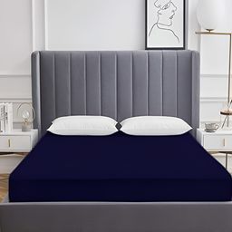 Comfowell Blue Cotton Fitted Queen Size Waterproof Mattress Cover-picture-37