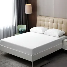 RF RELAXFEEL White Cotton Water Resistant Fitted King Size Mattress Protector-image-82