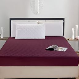Comfowell Maroon Cotton Water Resistant Mattress Protector-picture-42