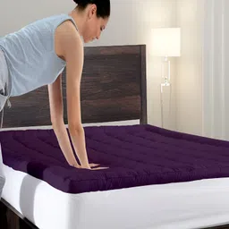 Comfowell Purple Quilted Cotton King Size Water Resistant Mattress Protector-image-22