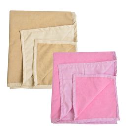 Adbeni Infants Pink & Beige 2 Pieces 210 GSM Waterproof Mattress Protectors-image-93