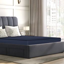 Stylista Blue Cotton Water Resistant Elastic Strap Queen Mattress Protector-image-41