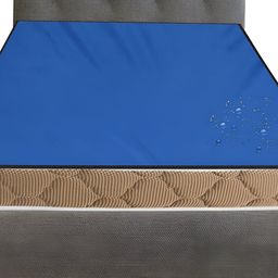 Stylista Blue Cotton Water Resistant Elastic Strap Single Mattress Protector-image-37