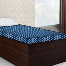 Stylista Blue Cotton Water Resistant Elastic Strap Single Size Mattress Protector-image-44