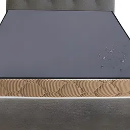 Stylista Grey Cotton Water Resistant Elastic Strap Single Mattress Protector-image-72