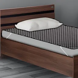 Stylista Grey Cotton Water Resistant Elastic Strap Single Size Mattress Protector-image-17