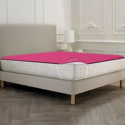 Stylista Pink Cotton Water Resistant Elastic Strap King Size Mattress Protector-image-80