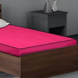 Stylista Pink Cotton Water Resistant Elastic Strap Mattress Protector-image-77