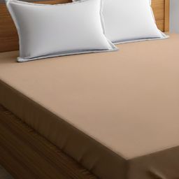 GADDA CO Beige Cotton Terry Waterproof Elastic Fitted Mattress Protector-image-72