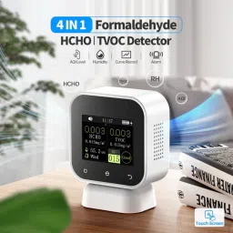 FNIRSI SFD-02 4-in-1 Indoor Air Quality Monitor with Touchscreen Formaldehyde (HCHO) & TVOC Detector For Real-time Temperature & Humidity Tester FNIRSI SFD-02 4-in-1 Indoor Air Quality Monitor with Touchscreen Formaldehyde (HCHO) & TVOC Detector For Real-time Temperature & Humidity Tester image 3