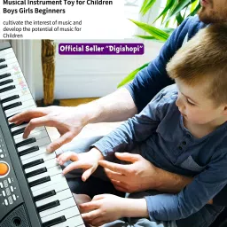 toybucket 49 Keys Electronic Piano Keyboard with Microphone, DC Power Option, Recording image 4