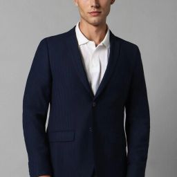 Men Chevron Single Breasted Casual Blazer-image-64