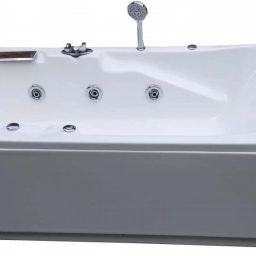 Euro 5.5 Feet Acrylic Massage with Jacuzzi Massage, Bubble Bath and Filler System - White Free-standing Bathtub-image-54
