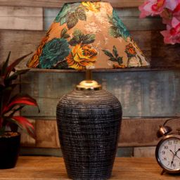foziq Fancy Multicolour Fabric Shade Night Lamp With Teracotta Base-picture-8
