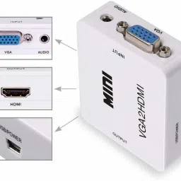 BALRAMA Mini VGA to HDMI Converter Adapter, Compatible for Laptop, Desktop, Computer. USB Adapter image 4