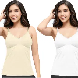 Women White, Beige Camisole-image-29