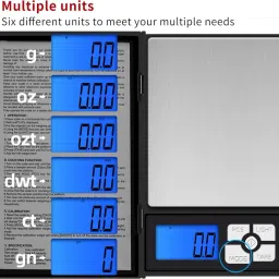 Nubex Digital Pocket Notebook Weight Weighing Scale Jewellery , Gold, Silver, Platinum, Weighing Mini Machine with Auto Calibration, Tare Full Capacity 6 Weighing Mode (600 gram/0.01 gram) Weighing Scale image 2