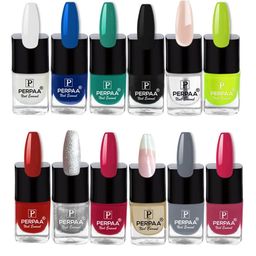 PERPAA Trendy Set Of 12 Quick-Drying & Long Lasting Gel Based Nail Polish 5 ml Each - Combo No 35-29