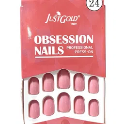 JUSTGOLD Set Of 24 Professional Obsession Press On Pre Glued Nails - Shade 24-55