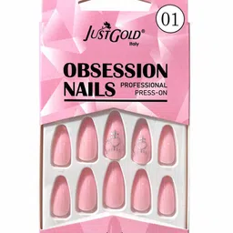 JUSTGOLD Set Of 24 Professional Obsession Press On Pre Glued Nails - Shade 01-image-73