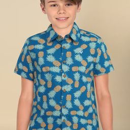 Allen Solly Junior Boys Spread Collar Conversational Printed Opaque Printed Casual Shirt-picture-13