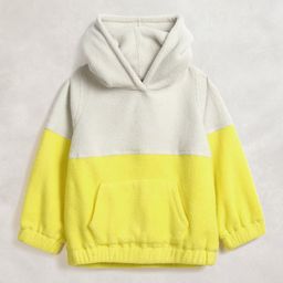 Cherry Crumble Unisex Kids Grey & Yellow Colourblocked Hooded Sweatshirt-image-75