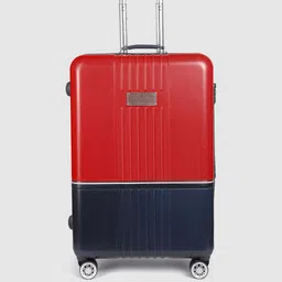 Tommy Hilfiger Red & Navy Blue 360 Degree Rotation Medium Hard Trolley Bag-image-18