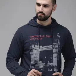 BEAT LONDON by PEPE JEANS Pure Cotton Graphic Printed Hooded Sweatshirt-image-39