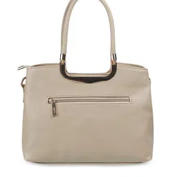 Metro Beige Oversized Structured Handheld Bag with Quilted image 4