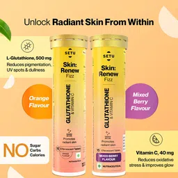 SETU Set Of 2 Skin Renew Tablets - 15 Tablets Each - Mixed Berry & Orange Flavor image 3