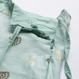 Ethnovog Off White  Turquoise Blue Embroidered Sequinned Made to Measure Lehenga  Blouse With Dupatta image 4