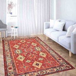 Floral Print Rectangular Carpet 3' x 5'-image-2