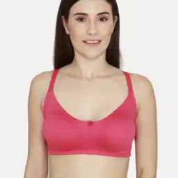 Zivame TRUE Curv Double Layered Non Wired Non Padded 3/4th Coverage Sag Lift Bra - Raspberry-image-52