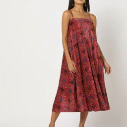 Printed Strappy Dress-image-35