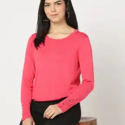 Ribbed Round-Neck Pullovers-image-30