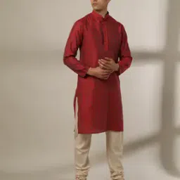 samav Woven Design Slim Fit Kurta-picture-19