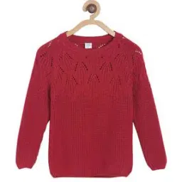 Pointelle-Knit Round-Neck Sweater-42