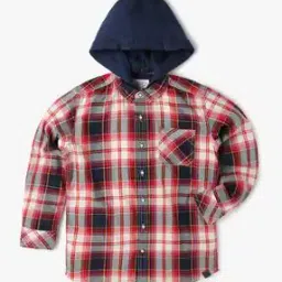 Checked Hooded Shirt-image-14