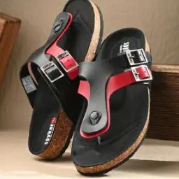 Men T-Strap Sandals with Buckle Fastening-45