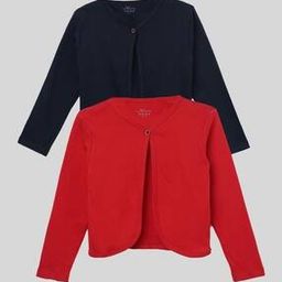 Pack of 2 Girl Front Open Shrugs with Full-Length Sleeves-image-88